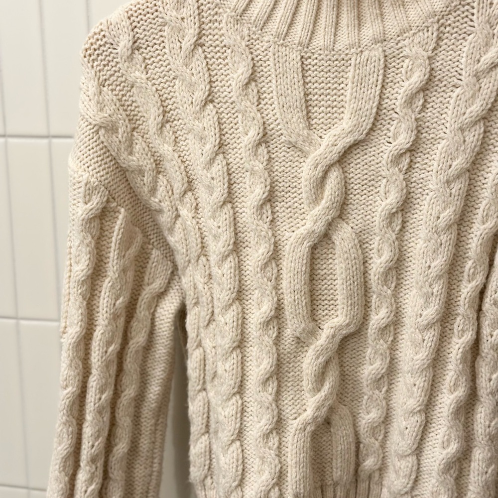 Cream Cable Knit Sweater - Picture 2 of 5